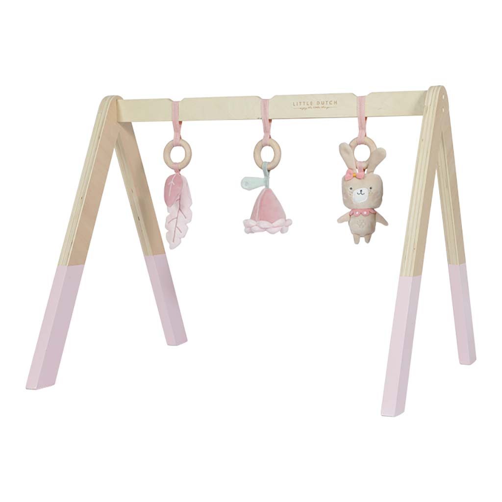 Little Dutch Puidust mängukaar rippuvate leludega ´Pink´