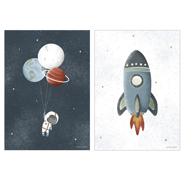 Little Dutch Poster ´Kosmos´ A3 kahepoolne