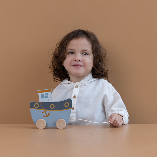 Little Dutch puidust laevake- nöörist tõmmatav FSC - Pilt 4