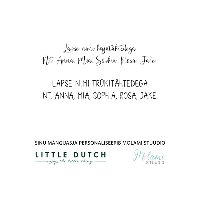 Little Dutch beebinukk Rosa ´Little Pink Flowers´ nimega - Image 2