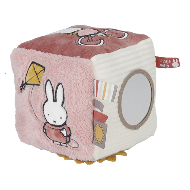 Little Dutch pehme tegevuskuubik ´Miffy Fluffy Pink´