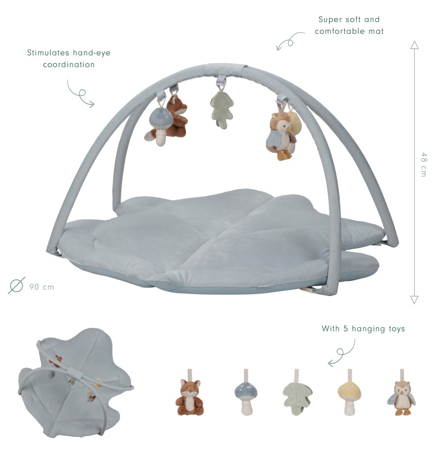 Little Dutch Pehme mängu/lamamismatt rippuvate leludega ´Forest Friends´ GRS - Image 12