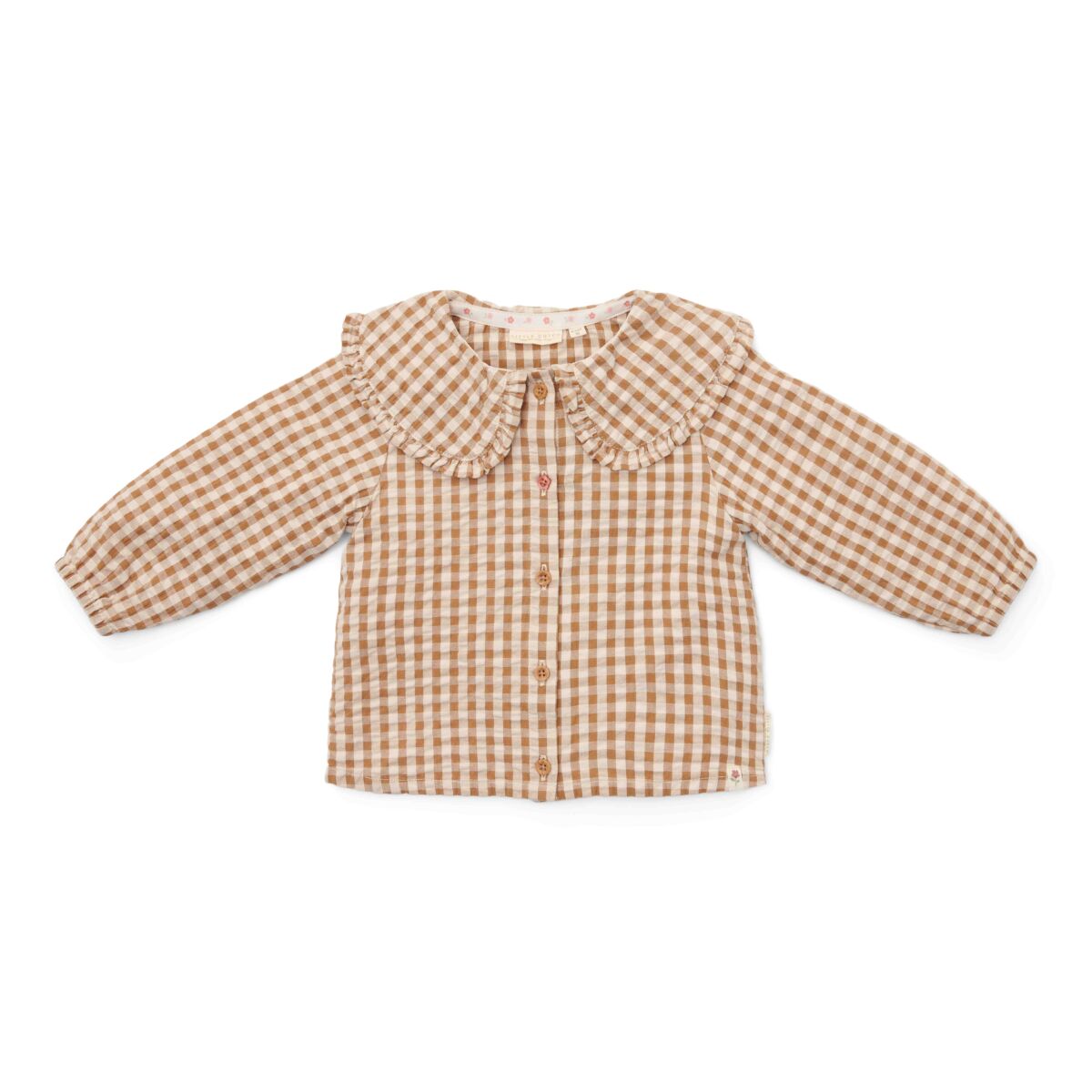 Little Dutch särk pikkade varrukatega `Brown Check` 80