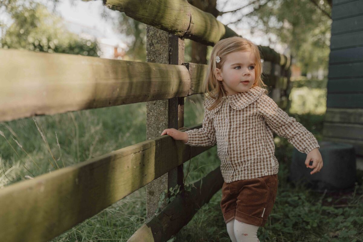 Little Dutch särk pikkade varrukatega `Brown Check` 80 - Image 6