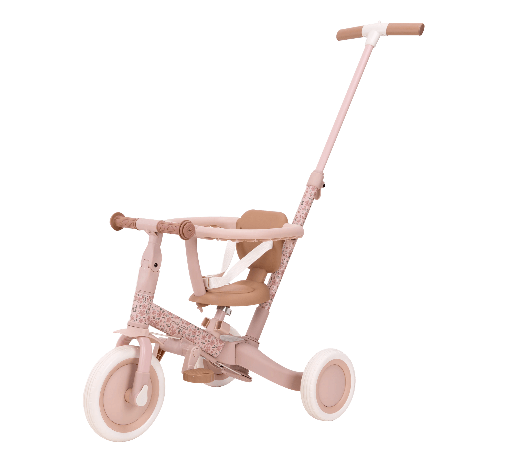 Little Dutch Jalgratas 4-ühes koos lükkesangaga ´Fairy Floral´