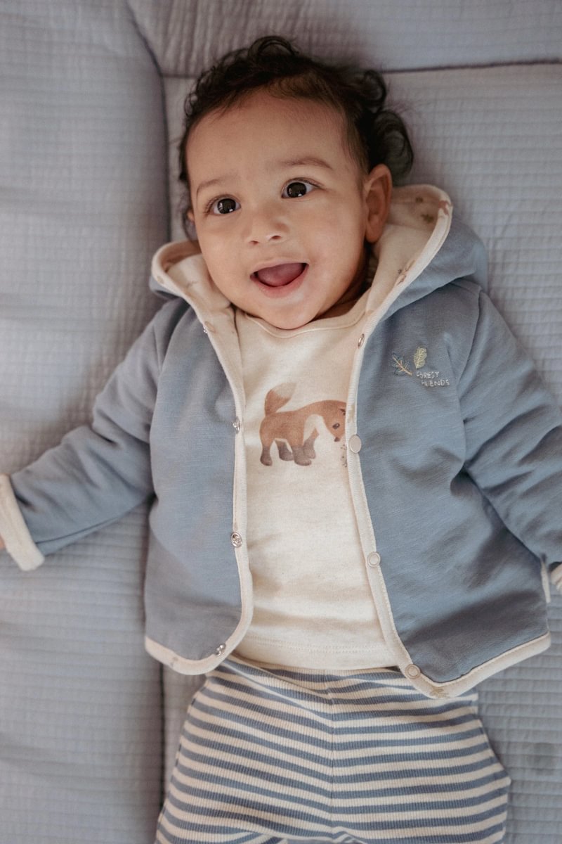 Little Dutch Jakk kahepoolne ´Forest Friends/Stone Blue´ 68 - Image 6