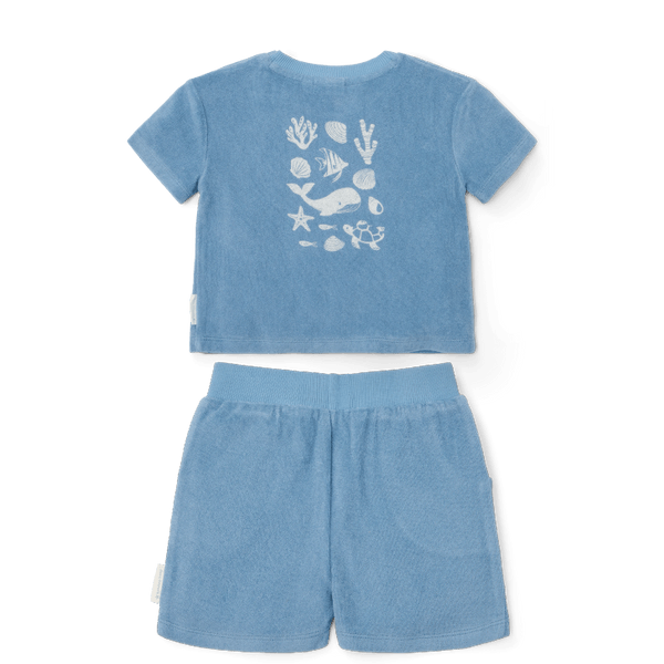 Little Dutch T-särgi ja lühikeste pükste komplekt ´Ocean Sea Life Blue´ 62/68 - Image 2