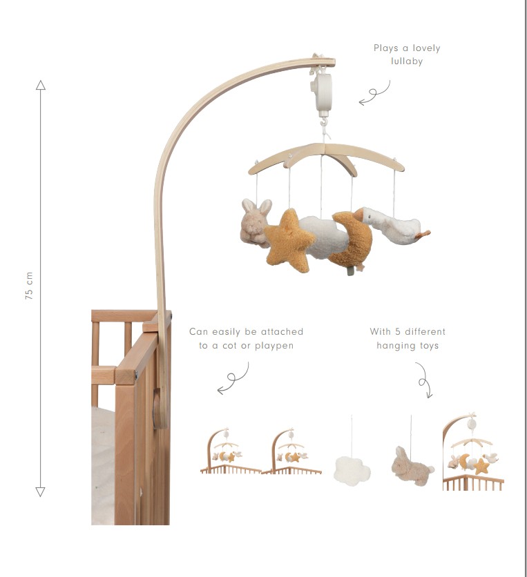 Little Dutch Muusikakarussell ´Newborn Naturals´ FSC puidust - Image 15