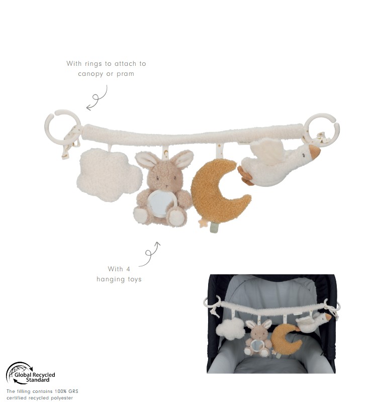 Little Dutch Vankri ja turvatooli mänguasi ´Newborn Naturals´ GRS - Image 7