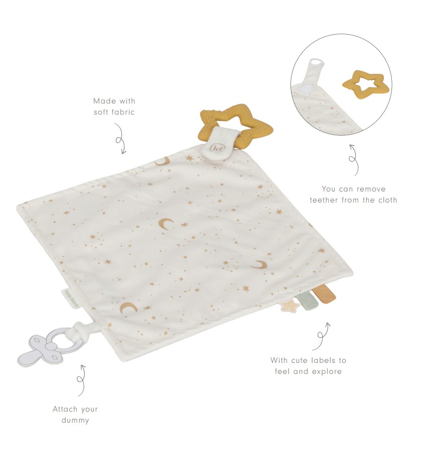 Little Dutch Kaisulapp närimisrõnga ja lutihoidjaga ´Newborn Naturals´ GRS - Image 11