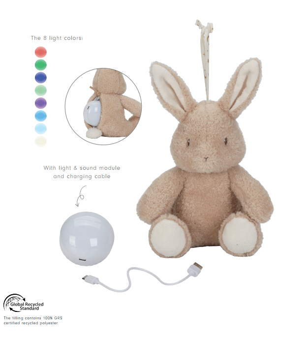 Little Dutch Kaisu jänku heli & valgusega ´Newborn Naturals´ GRS - Image 14