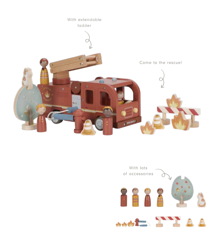 Little Dutch Tuletõrjeauto komplekt FSC - Image 20