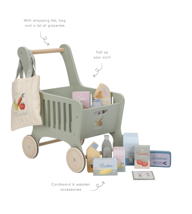 Little Dutch Ostukäru FSC puidust - Image 19