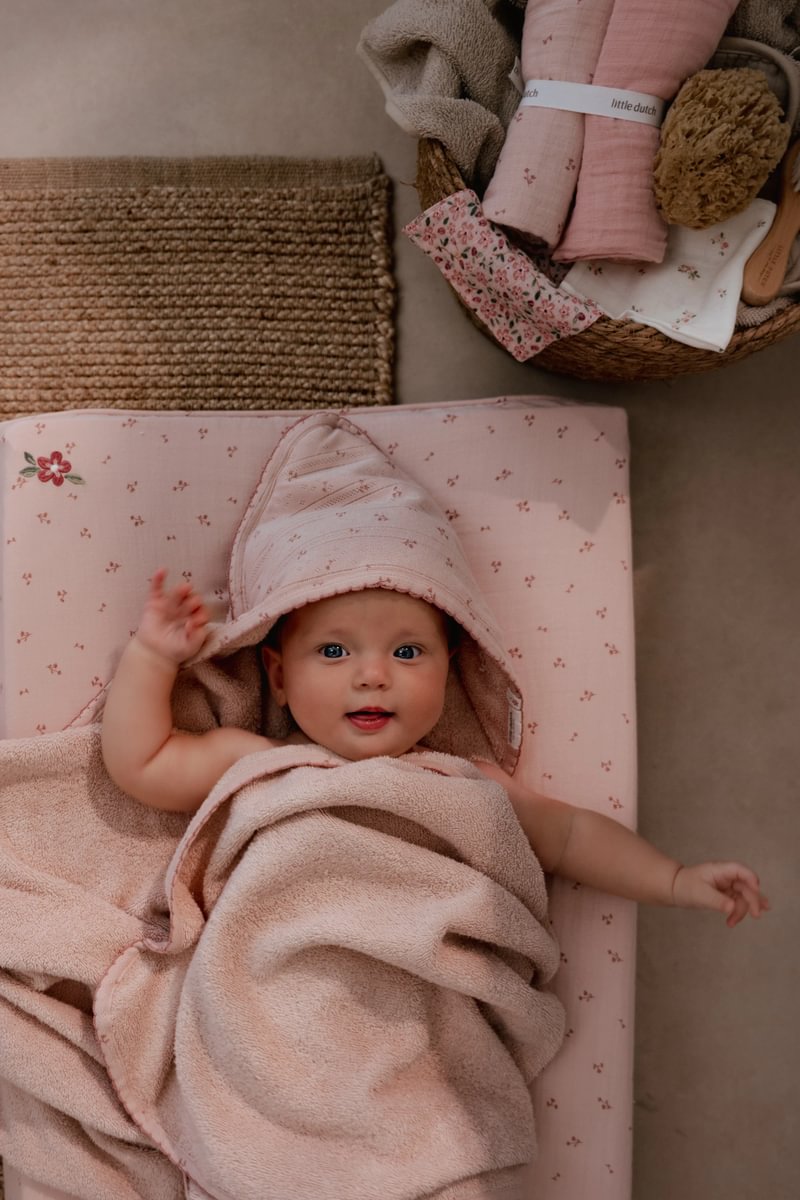 Little Dutch Vannirätik kapuutsiga ´Pure Blossom` 100x100 cm - Image 6