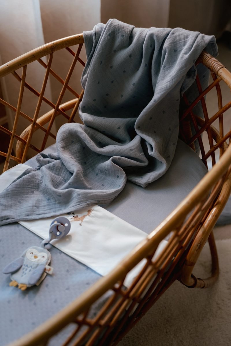 Little Dutch Musliintekike `Pure Denim Blue´ 120 x 120 cm - Image 2