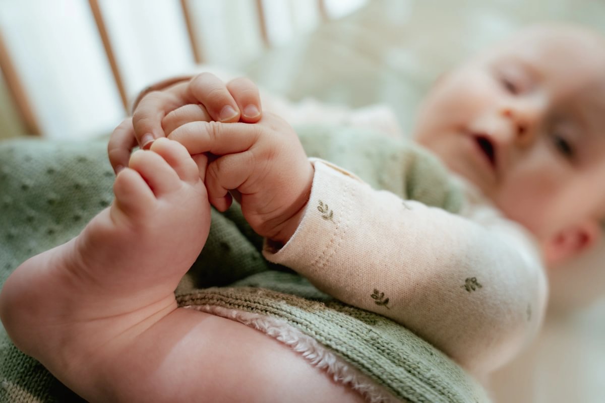 Little Dutch Suur tekk kootud `Pure Sage´ 110×140 cm - Image 4