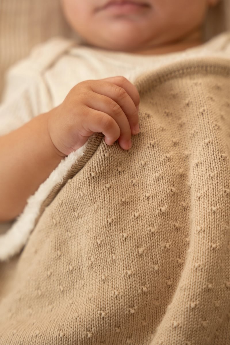 Little Dutch Suur tekk kootud `Pure Soft Beige´ 110×140 cm - Image 4