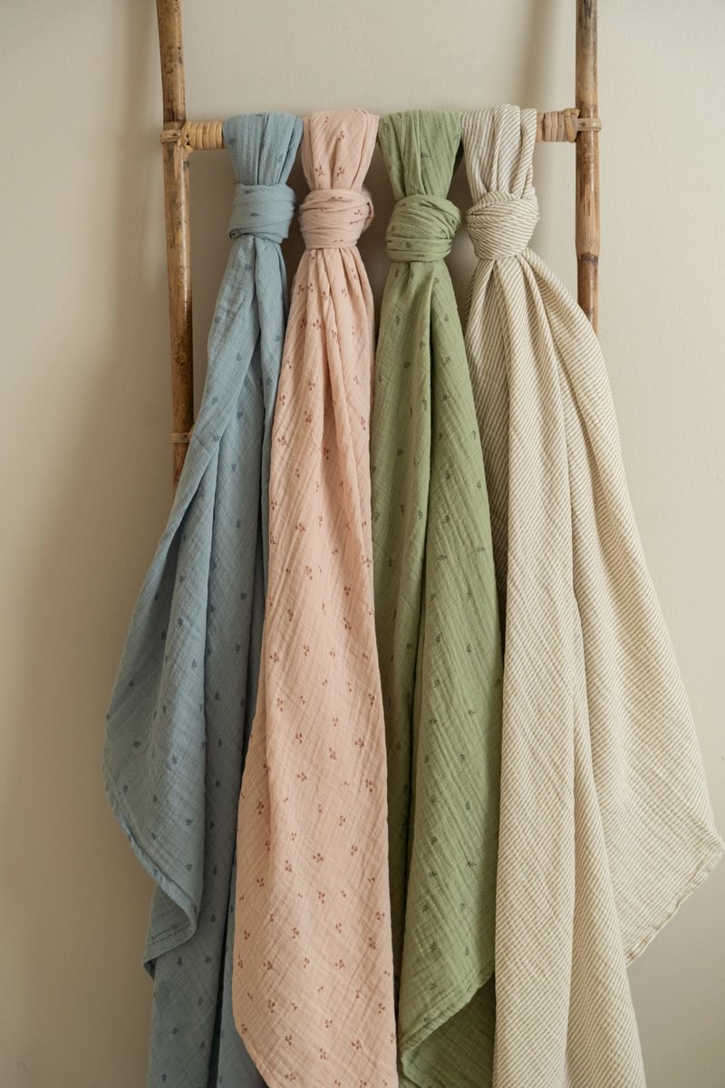 Little Dutch Musliintekike `Pure Sage´ 120 x 120 cm - Image 6