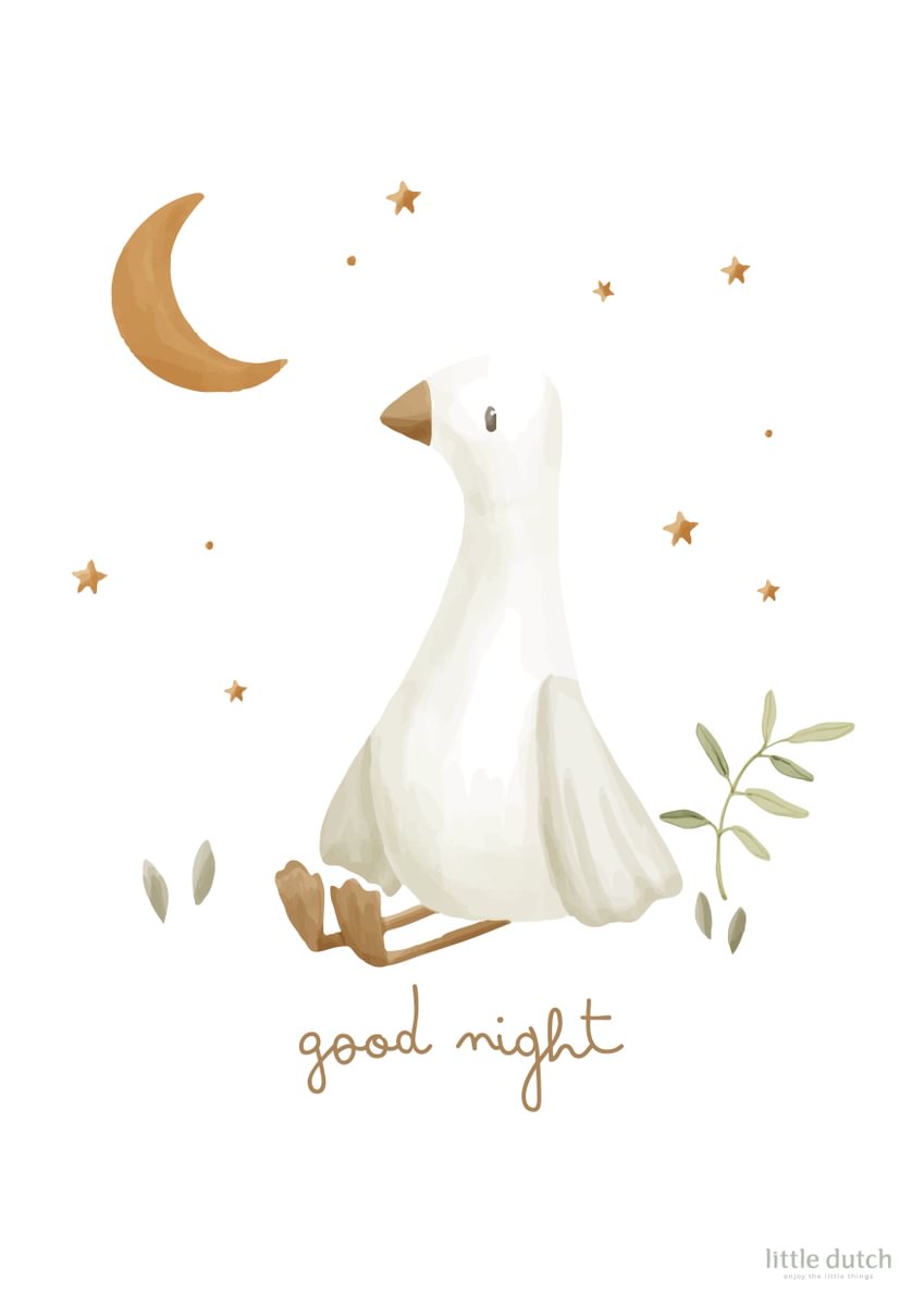 Little Dutch Poster ´Little Goose` A3 kahepoolne