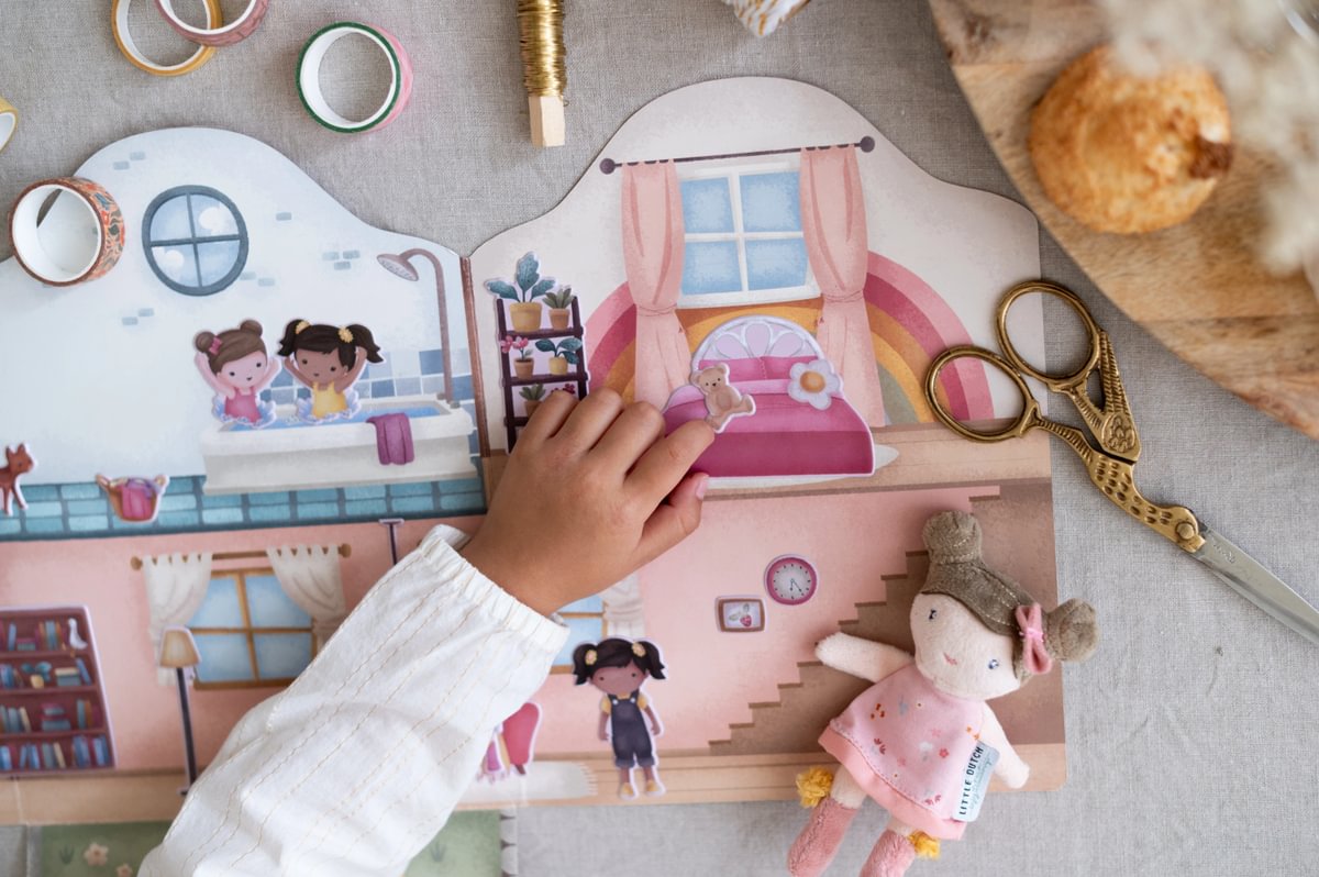 Little Dutch Kleebiste vihik taaskasutatavate kleepsudega ´Rosa & Friends´ - Image 12