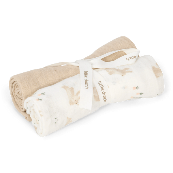 Little Dutch Tekikeste komplekt musliinist `Baby Bunny´ 70 x 70 cm