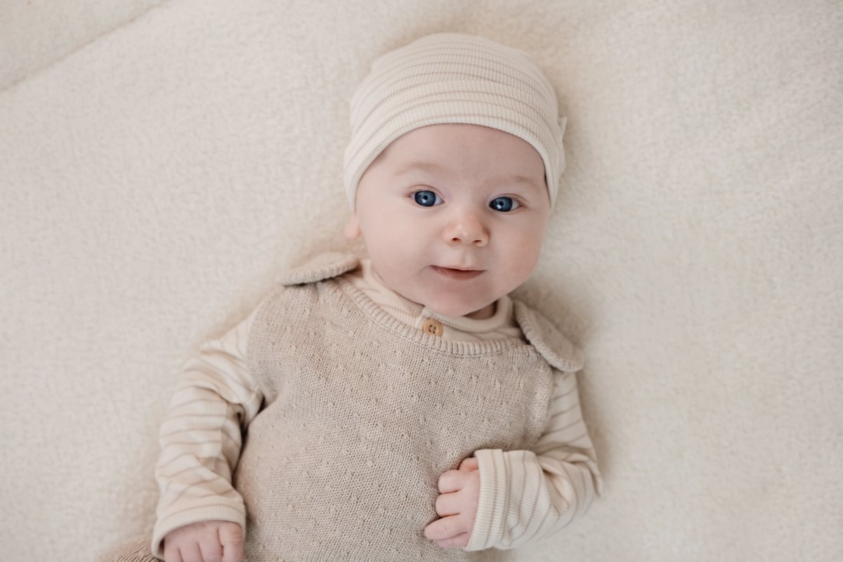 Little Dutch Beebimüts ´Beige Stripe´ 3-6 kuud - Image 3