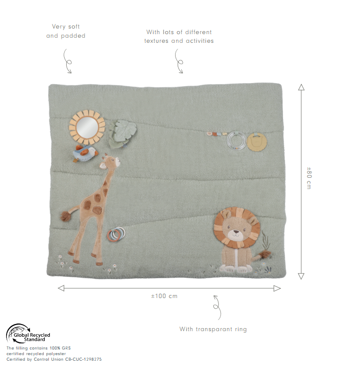 Little Dutch Tegelusmatt ´Safari Friends´ 80×100 cm GRS - Image 12