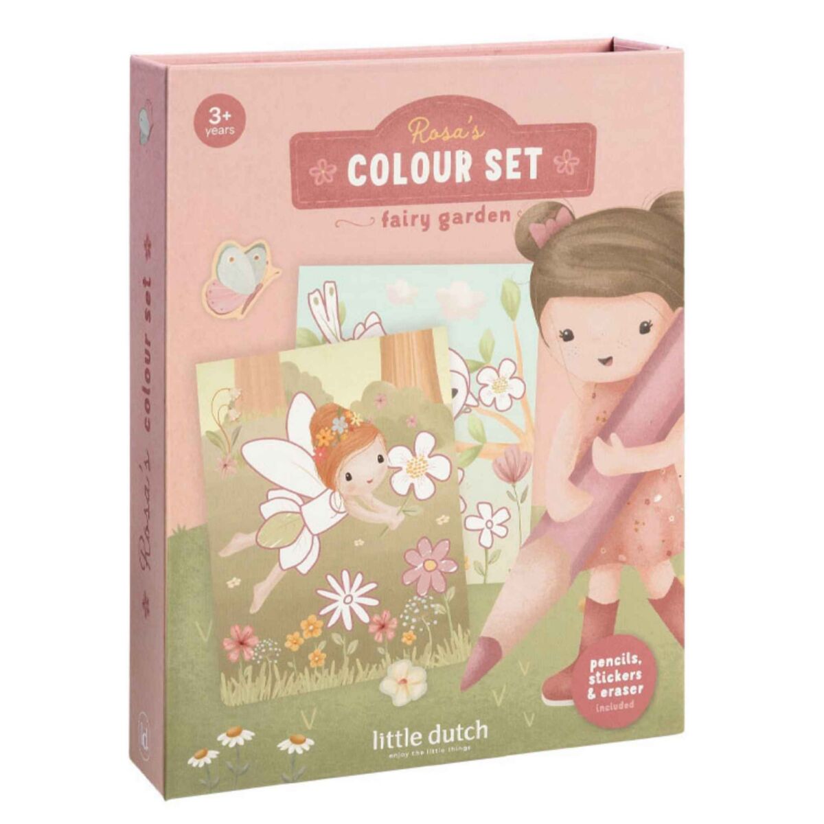 Little Dutch Värvimisraamatu komplekt ´Rosa & Fairy Garden´