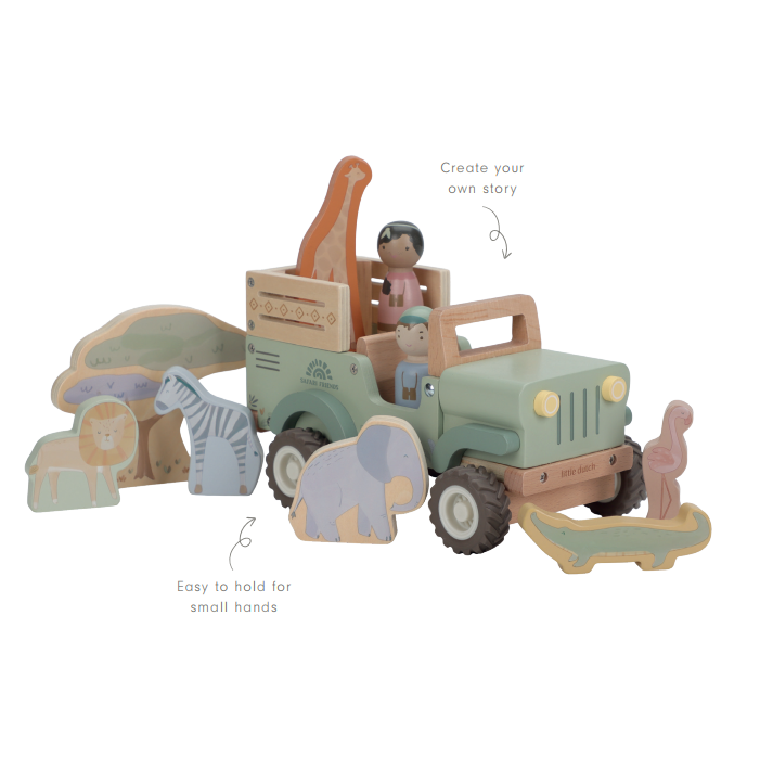 Little Dutch Safari auto koos loomadega ´Safari Friends´ FSC - Pilt 10