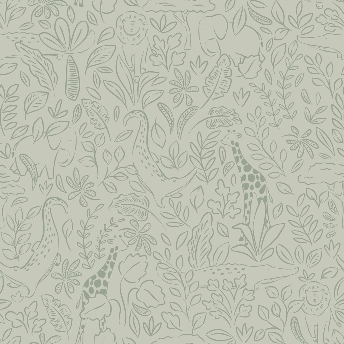 Little Dutch Tapeet ´Safari Dreams Sage´
