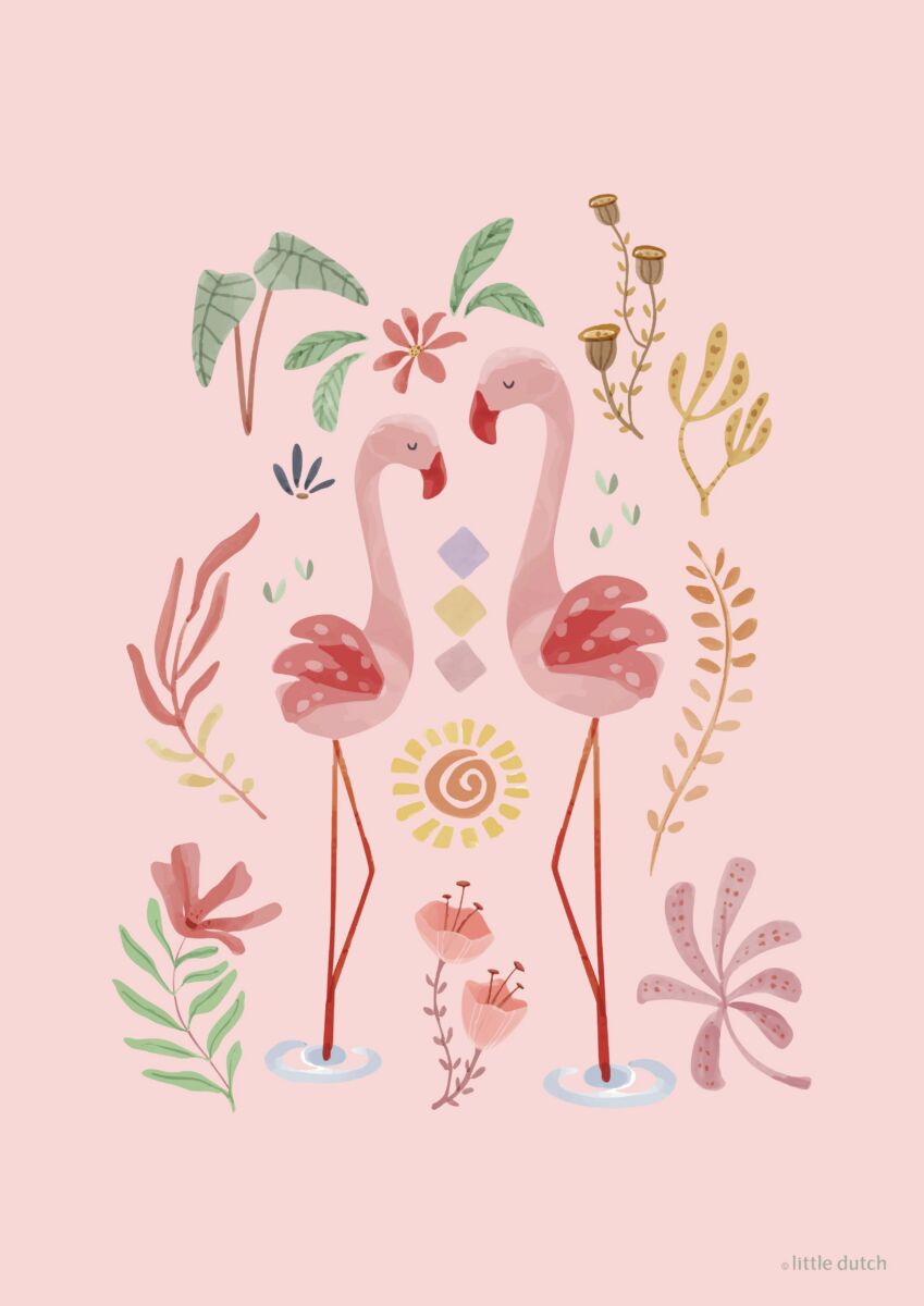 Little Dutch Poster ´Blooming Safari` A3 kahepoolne