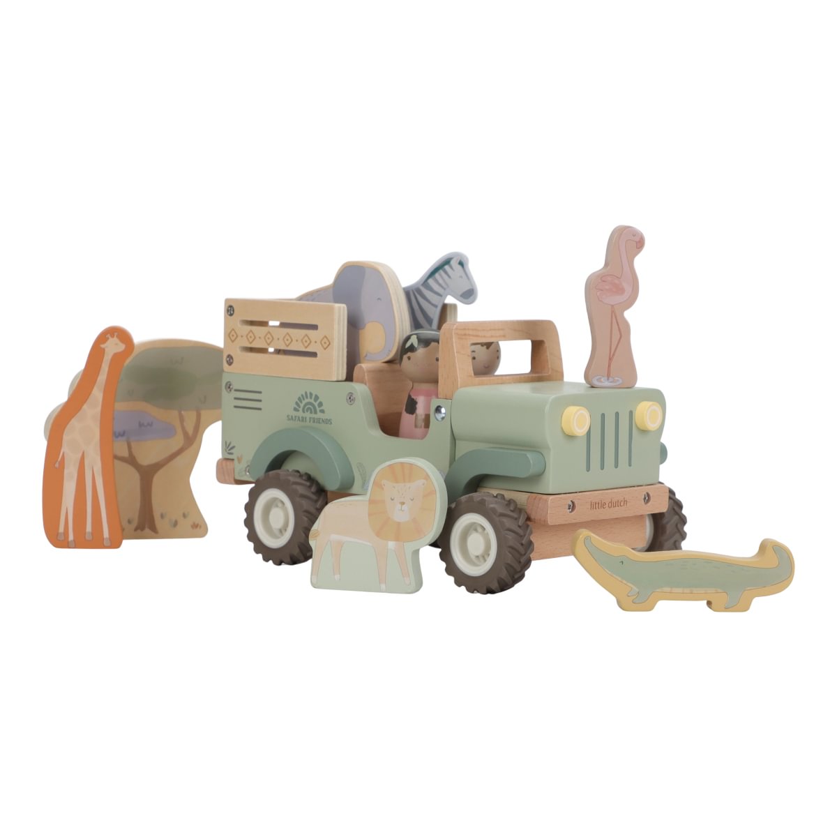 Little Dutch Safari auto koos loomadega ´Safari Friends´ FSC - Pilt 4