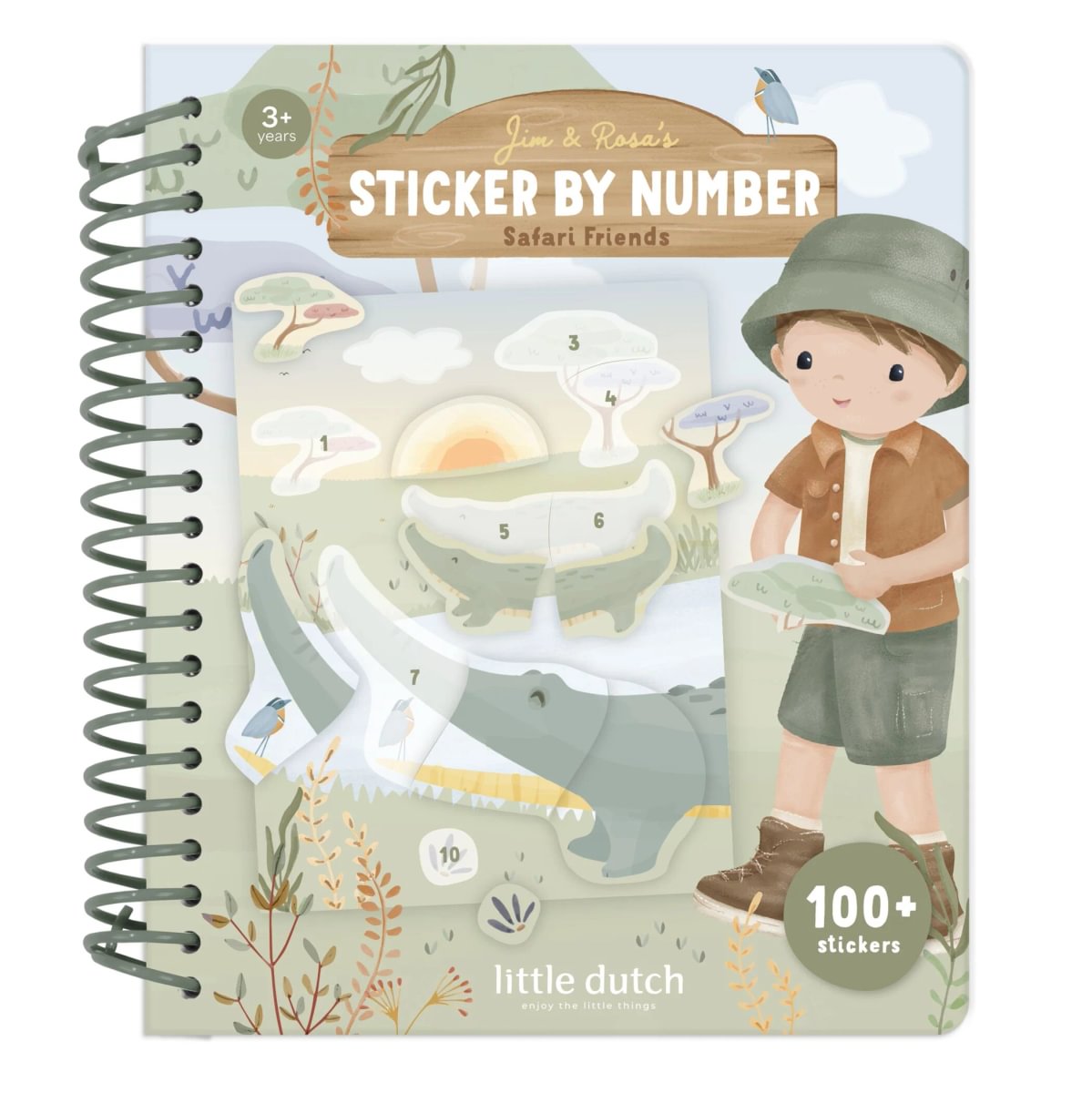 Little Dutch Kleebiste vihik numbritega ´Safari Friends Jim´