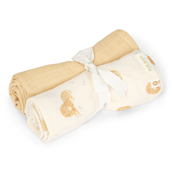 Little Dutch Tekikeste komplekt musliinist 2tk `Safari Leo´ 70 x 70 cm