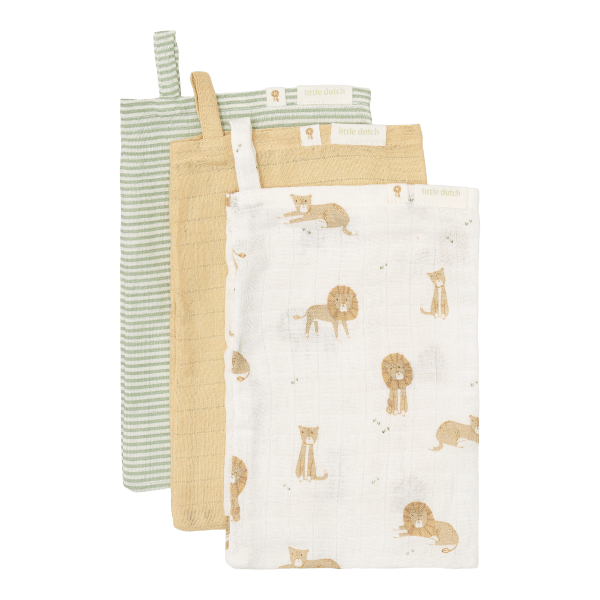 Little Dutch Pesemise lapikesed 3 tk `Safari Leo´